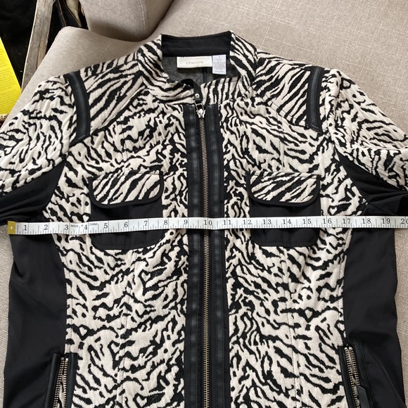 Chico’s animal print stretchy jacket - Picture 8 of 11